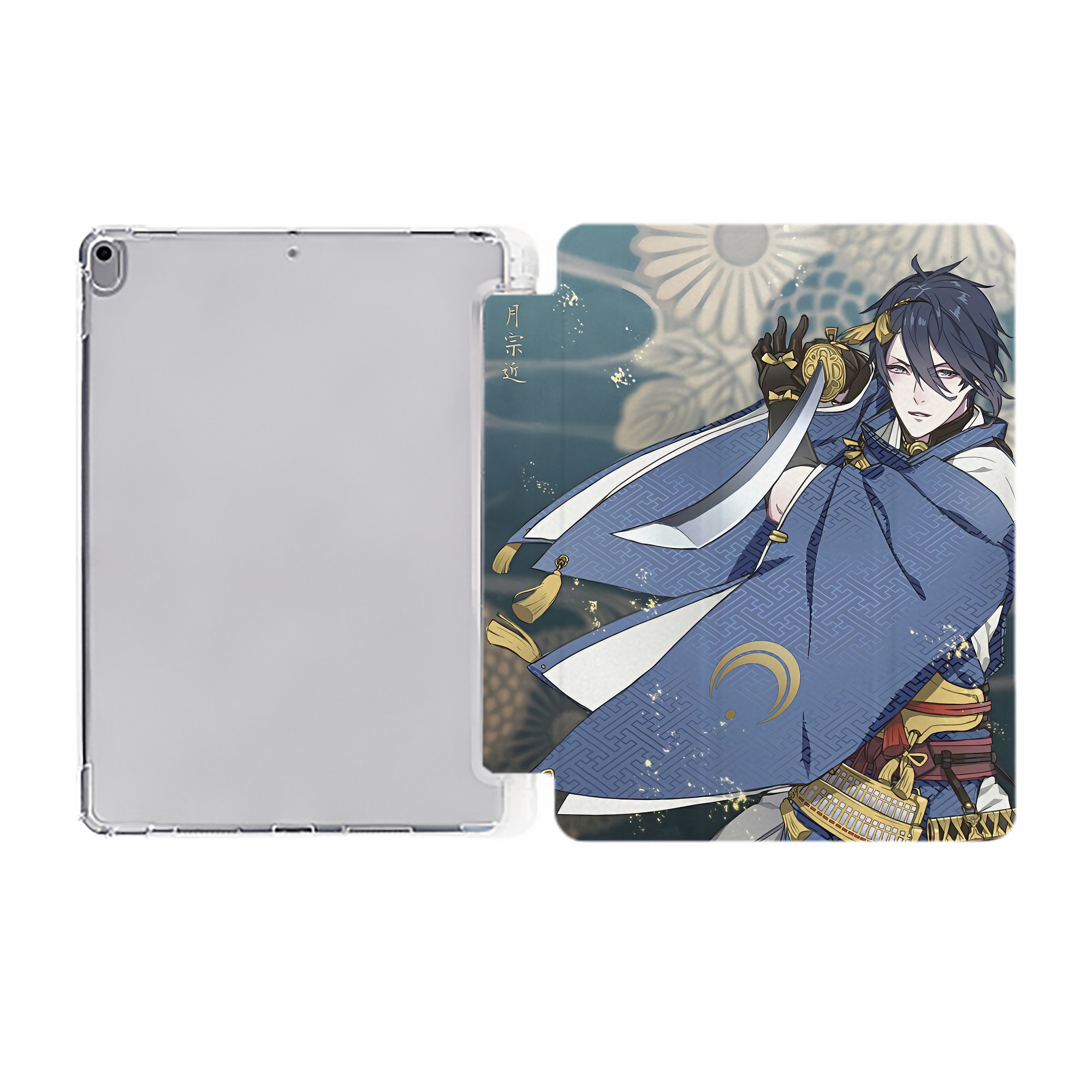 （画像用） 刀剣乱舞 Touken Ranbu IPad ケース ペン収納付き 三つ折りスタンド PUレザー×シリコン 対応機種9.5/10.5/10.9インチ
